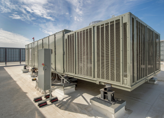 Commercial HVAC system in a large office building